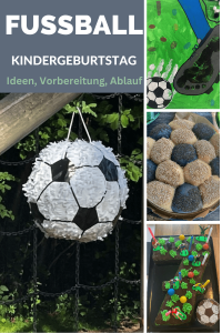 Pinterest Pin zum Thema Fußball Kindergeburtstag