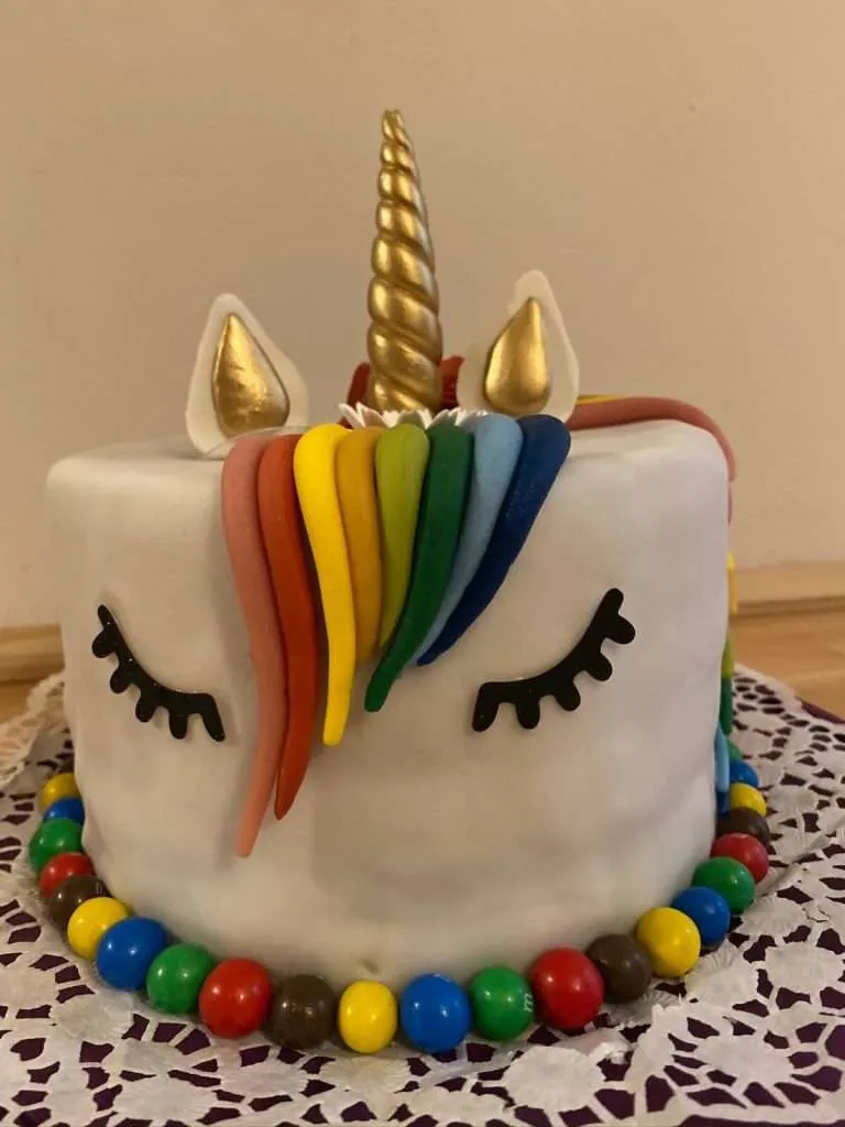 Einhorntorte mit Fondant
