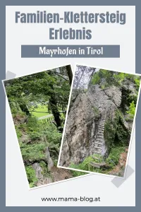 Pinterest Pin für den Blogartikel zum Kinderklettersteig in Mayrhofen