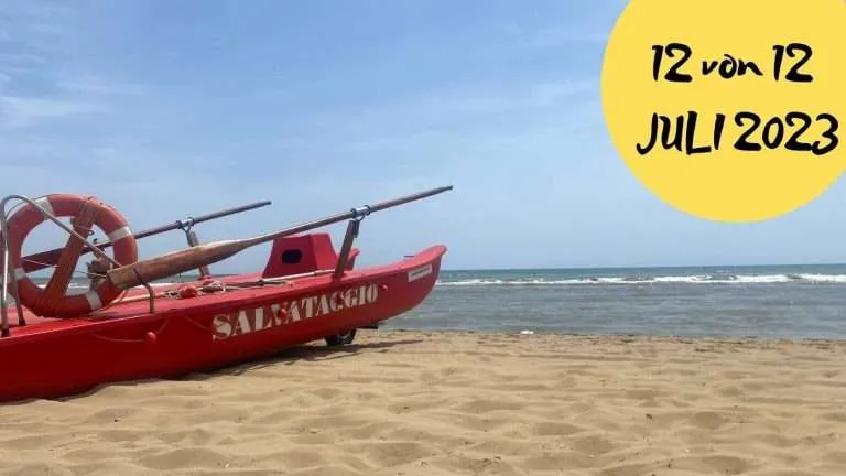 12von12 im Juli 23 Beitragsbild - am Strand in Bibione