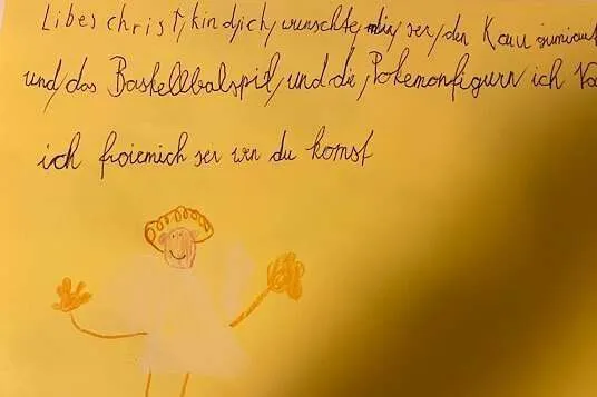 Brief ans Christkind von meinem Sohn