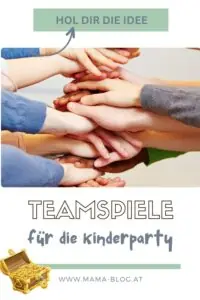 Pin für Pinterest mit dem Titel: Teamspiele für die Kinderparty