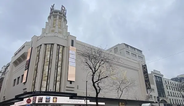 Blick auf das Kino Le Grand Rex, wo wir uns hinter den Kulissen von Les Etoiles du Rex begeben haben