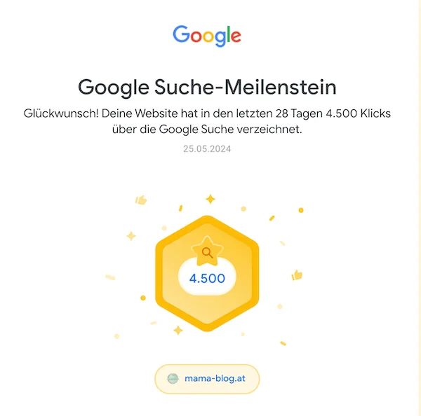 Google Suche Meilenstein für meinen MamaBlog im Monatsrückblick