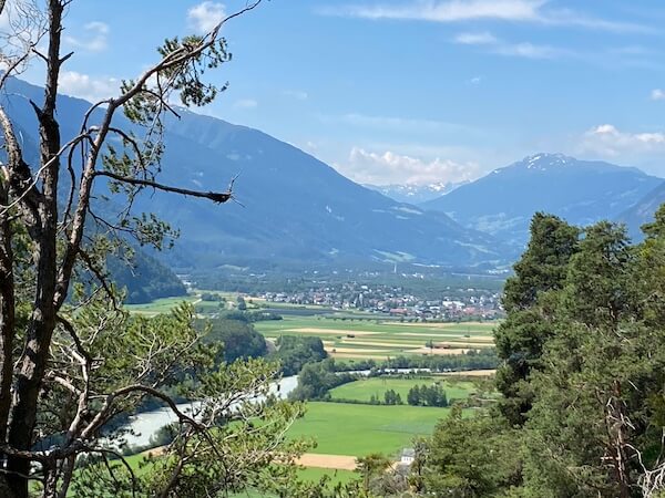 Panorama vom Aufstieg zum Klettersteig für Anfänger und Fortgeschrittene