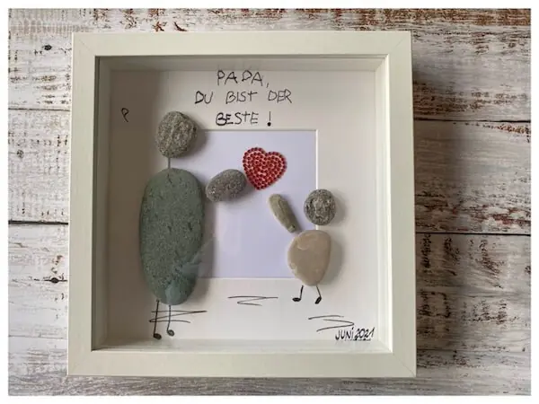 Geschenk zum Vatertag aus Steinen