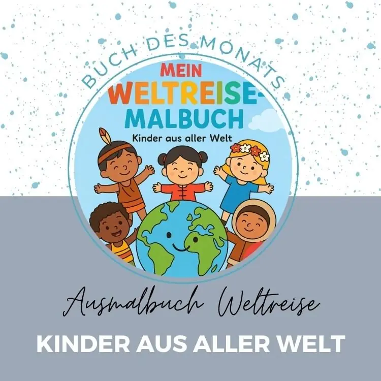 Bild von dem Buch "Mein Weltreise-Malbuch" Ausmalbuch mit Kindern aus aller Welt mit Link