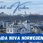 Aida Nova Kreuzfahrt mit Kindern durch Norwegen im Hafen in Haugesund