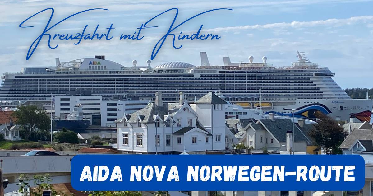 Aida Nova Kreuzfahrt mit Kindern durch Norwegen im Hafen in Haugesund