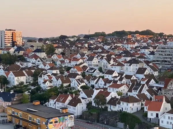 Gamle Stavanger von oben fotografiert