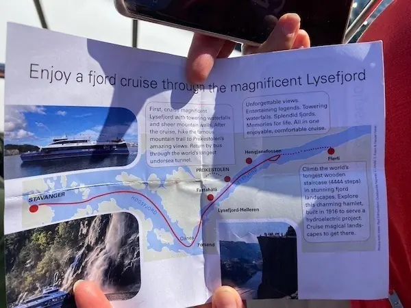 Tour mit dem Schiff aufgezeichnet