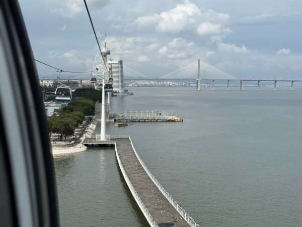 Treferico in Lissabon Richtung Vasco da Gama Brücke