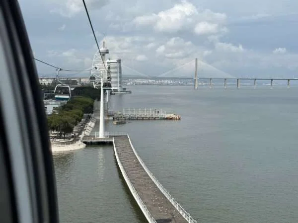 Treferico in Lissabon Richtung Vasco da Gama Brücke