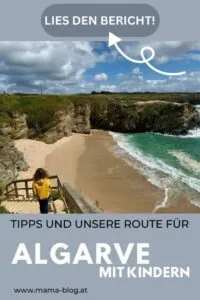 Pin für Pinterest für den Beitrag Algarve mit Kindern
