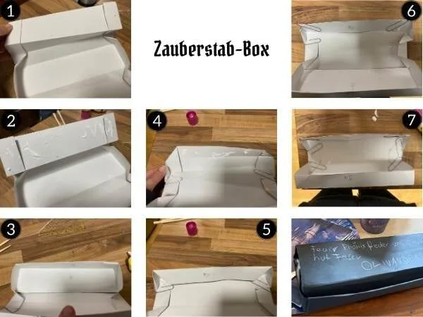 Zauberstab-Box DIY Bastelset für magische Geschenkboxen, kreative Zaubereffekte, einfache Anleitung, Geschenkideen, Bastelspaß für Kinder und Erwachsene, selbstgemachte Zauberboxen, magische Verpackung.