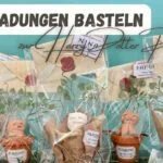 Beitragsbild mit dem Titel DIY Einladungen basteln zur Harry Potter Party mit den Einladungen bestehend aus einem Brief mit Siegel und einer Alraune in einem kleinen Blumentopf