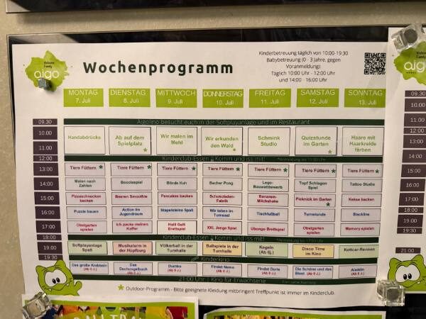 Foto vom Wochenprogramm
