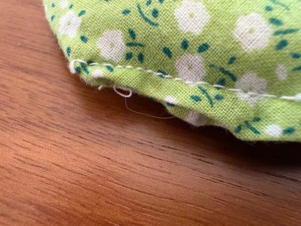 Verschlussnaht in Großaufnahme