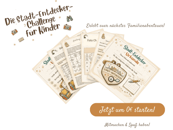 Kinder und Familien entdecken spielerisch die Stadt mit spannenden Aufgaben und Urkunden f&uuml;r Kinder. Perfekt f&uuml;r Familienausfl&uuml;ge und Kindergeburtstage.