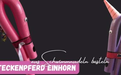 Einhorn Steckenpferd selber basteln: DIY Anleitung für den Kindergeburtstag