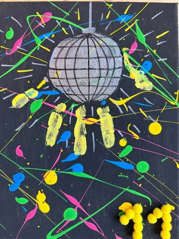 Neonfarben, Discokugel, Geburtstag, Spaß