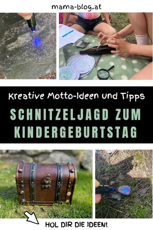 Erkunde kreative Ideen für eine spannende Schnitzeljagd zum Kindergeburtstag mit Natur- und Spaßideen. Perfekt für eine unvergessliche Feier im Freien. Pin mit dem Titel: Schnitzeljagd zum Kindergeburtstag - kreative Motto-Ideen und tipps