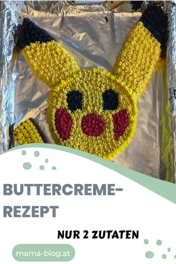 Schokoladen-Pikachu-Kuchen aus buntem Zuckerguss, ideal für Kindergeburtstag, dekorativ und lecker, perfekt für schnelle Backideen, inspiriert von MamaBlog Rezept für einfache Buttercreme.