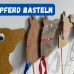 Kreative Anleitung zum Basteln von Steckenpferden für Kindergeburtstag, inklusive Vorlage, mit bunten Materialien und kindgerechtem Design.