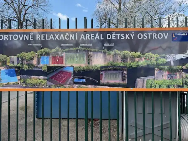 Plan von der Kinderinsel in Prag