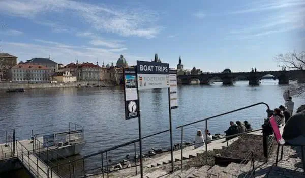 Bootsanlegeplatz an der Moldau