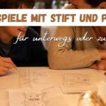 Kinder spielen mit Stift und Papier, kreative Aktivitäten für unterwegs und zu Hause, ideal für Eltern und Kinder, MamaBlog.