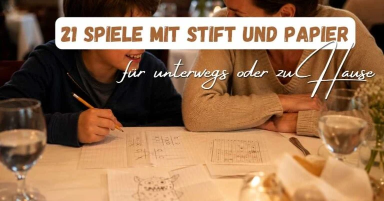 Kinder spielen mit Stift und Papier, kreative Aktivitäten für unterwegs und zu Hause, ideal für Eltern und Kinder, MamaBlog.