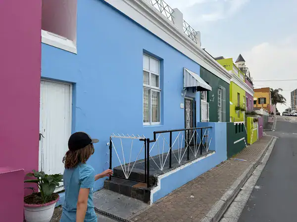 Bunte Häuserzeile in Bo-Kaap